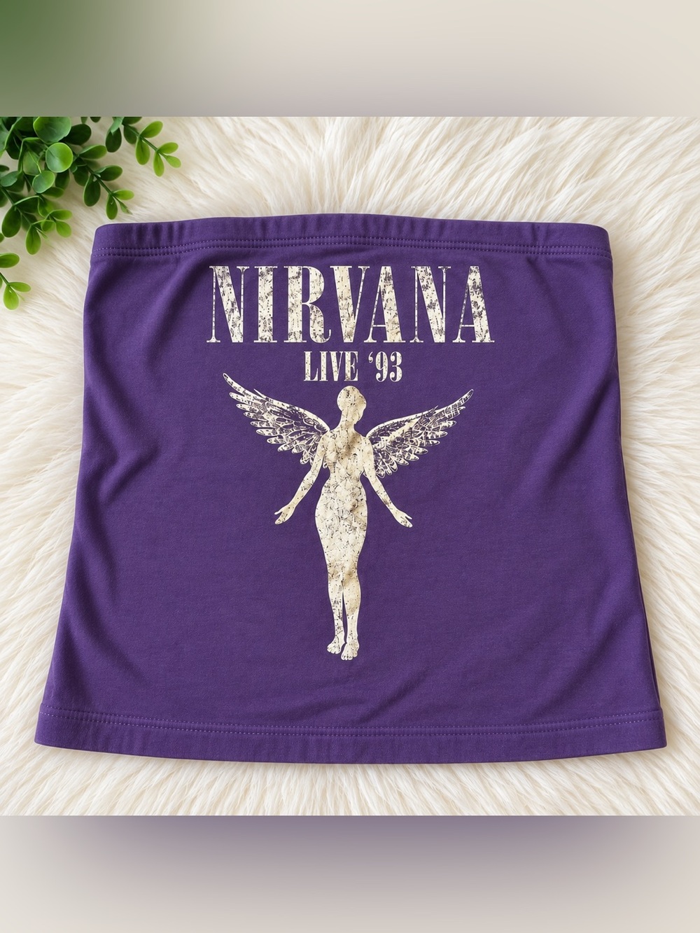 Nirvana Live ’93 Purple Tube Top Youth L Fits Women’s XS/S
